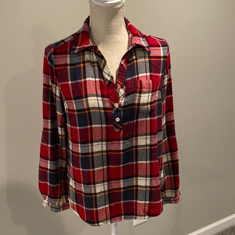 Melloday Pullover Flannel Size: M
